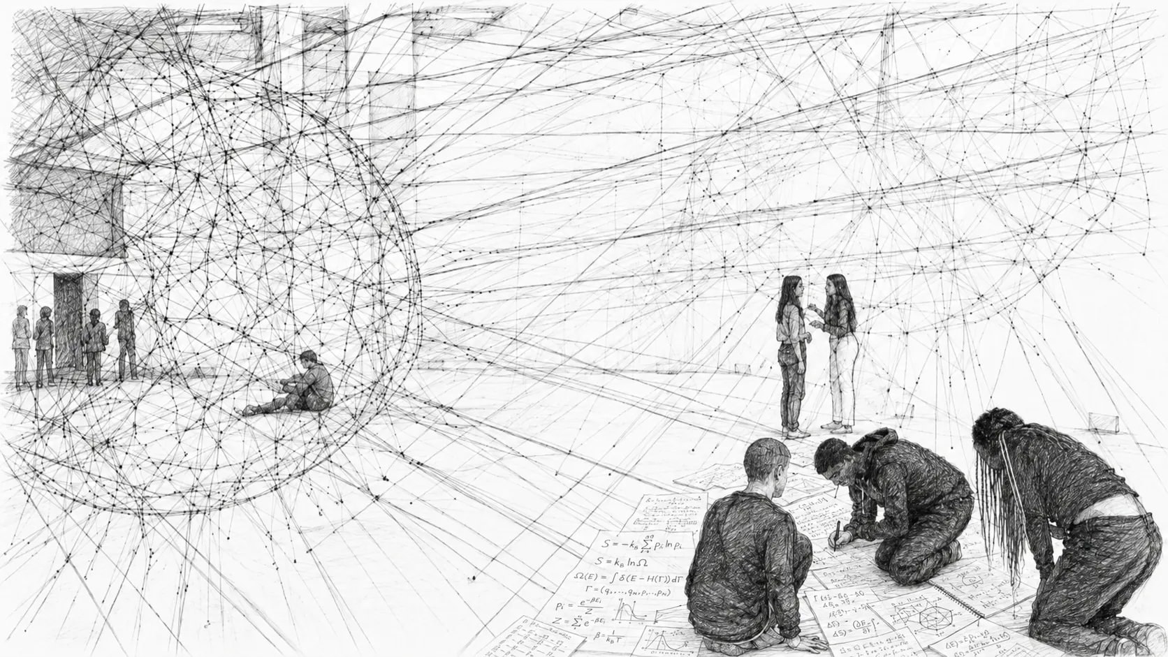 Networked scientific sketch background